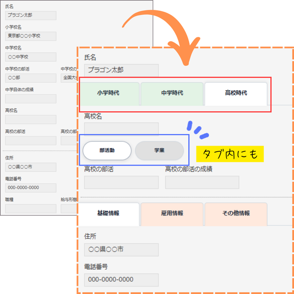 タブ表示プラグイン(階層タブ・複数タブ対応)